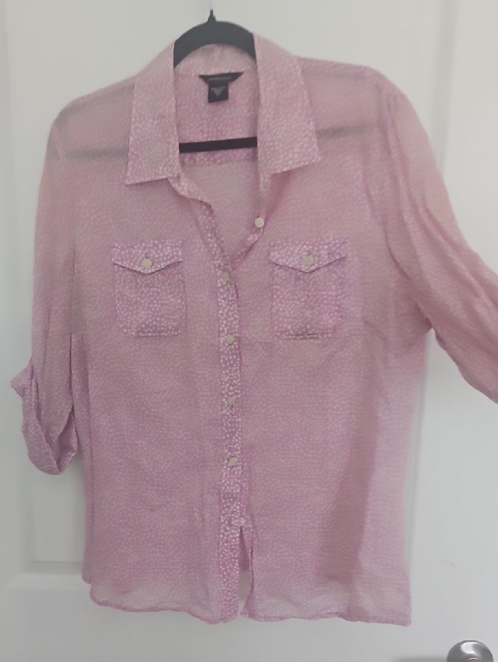 Moda International Pink Polka Dot Shirt